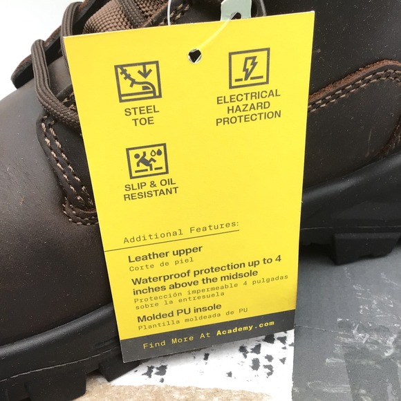 Brazos‎ Glazier ST Mens Steel Toe Waterproof Work Boots Brown Size 9.5 M NEW main image 8